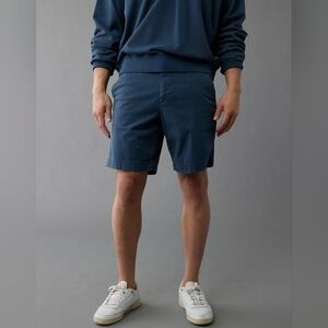 American Eagle AE Flex 9" Lived-In Slim Khaki Shorts Navy Men’s Size 26